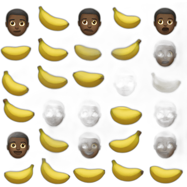 black man eating banana  emoji