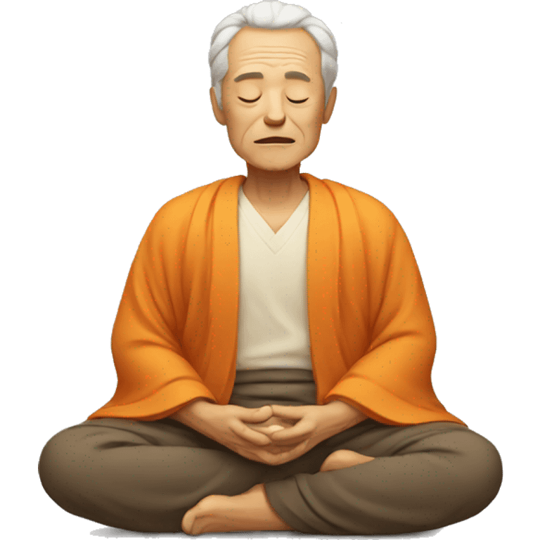 old man meditating emoji