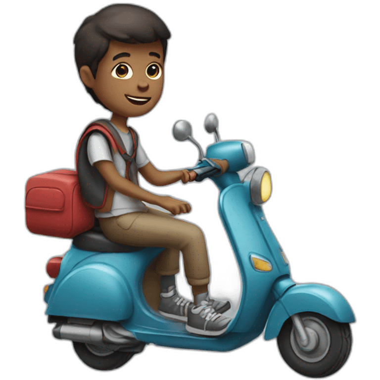 Boy on a scooter emoji