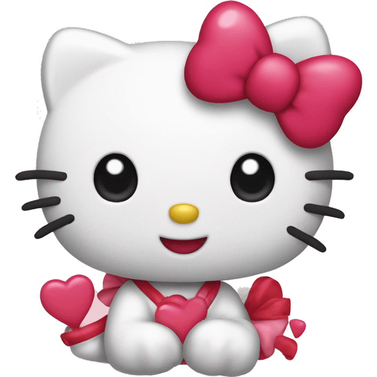 hello kitty in love emoji