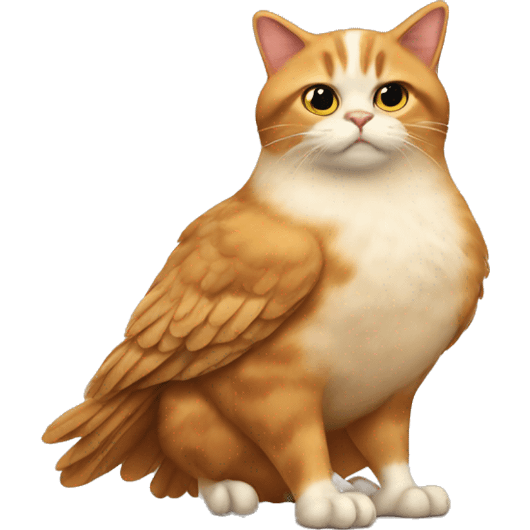 half cat half chicken emoji emoji