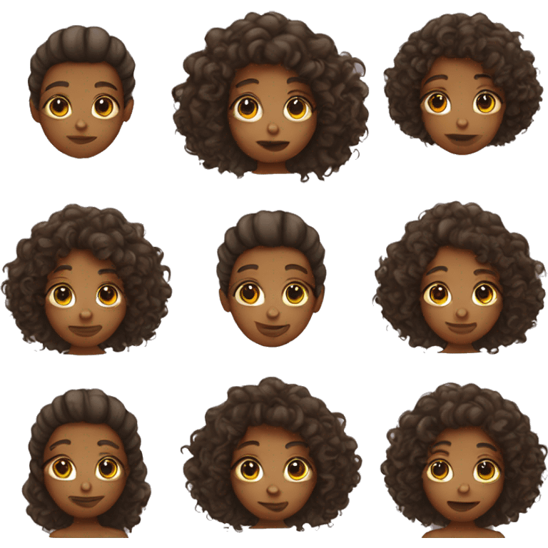 Stoner curly brown girl emoji