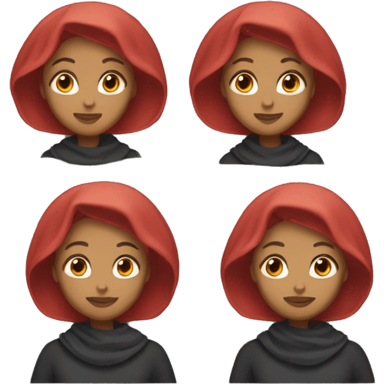 red haire woman hijab emoji