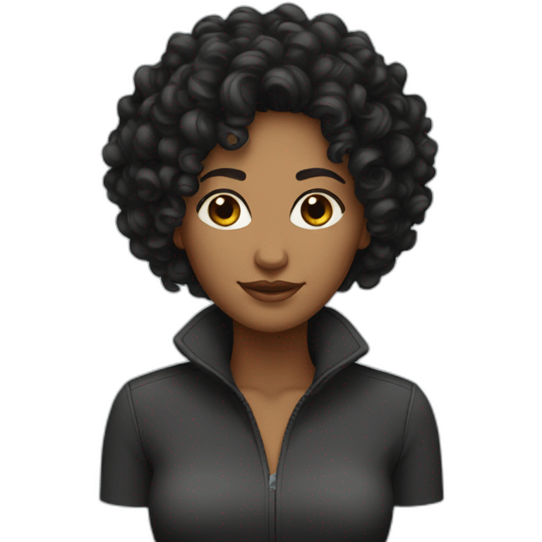 curly-black-hair-woman emoji