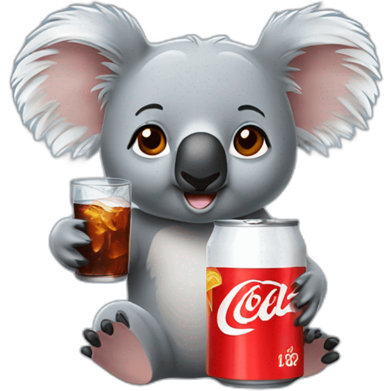 koala drinking can of cola emoji