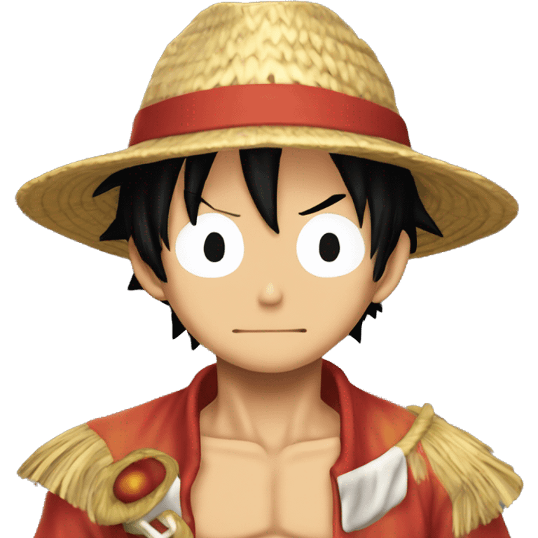 Luffy one pièce paying respect hats down emoji