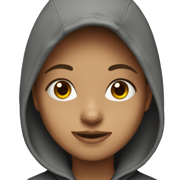 girl wearing hoodie emoji