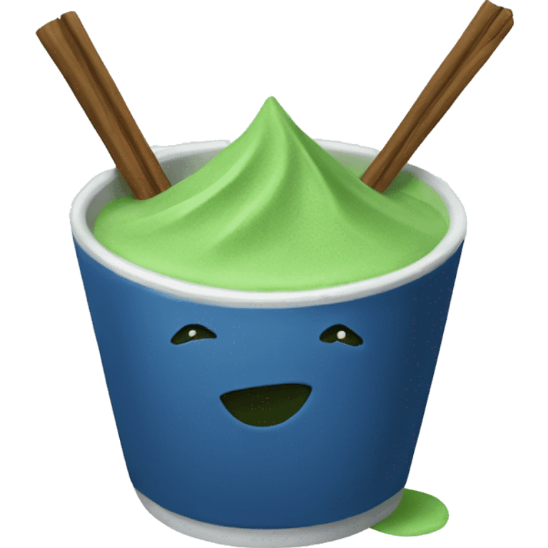 Blue matcha emoji