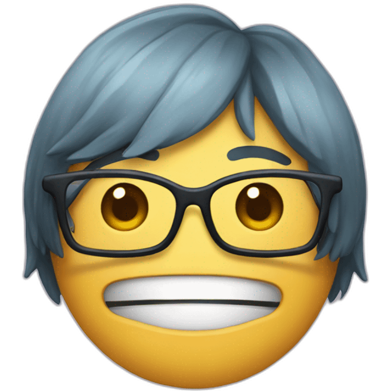 asian dinausor with glasses emoji