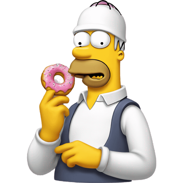 homer simpson eating donut emoji