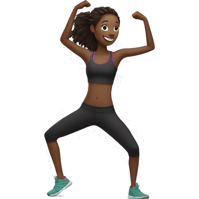 stick figure zumba emoji