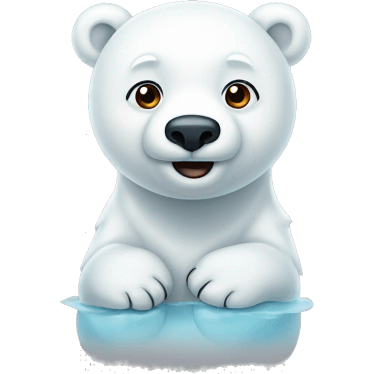 Cute polar bear emoji