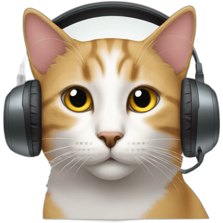 Cat with headset emoji