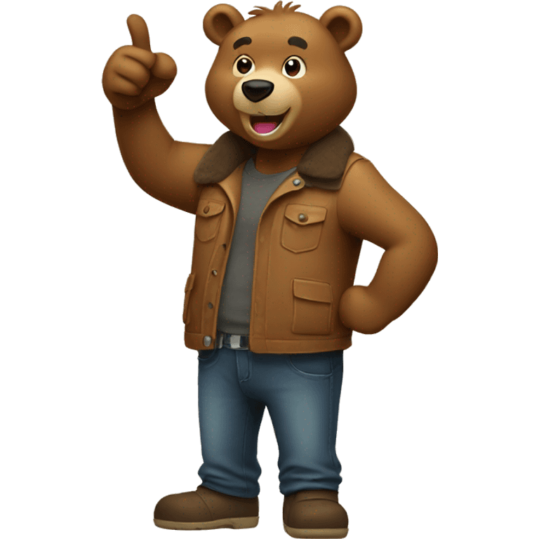 light brown bear with thumb up emoji