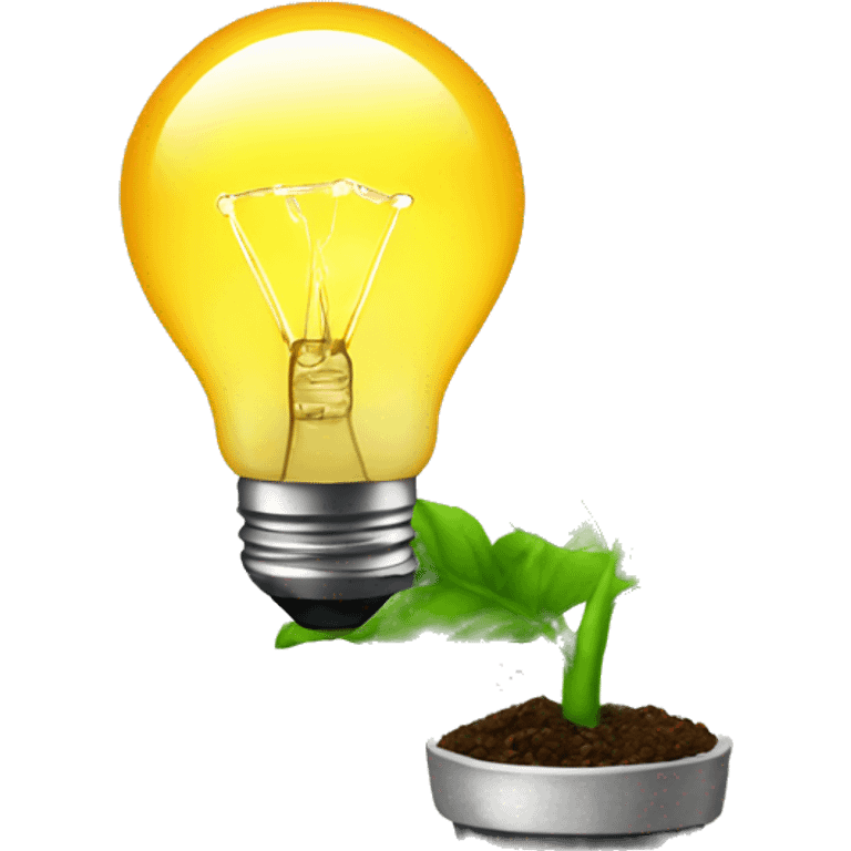 a plant with an idea lightbulb emoji