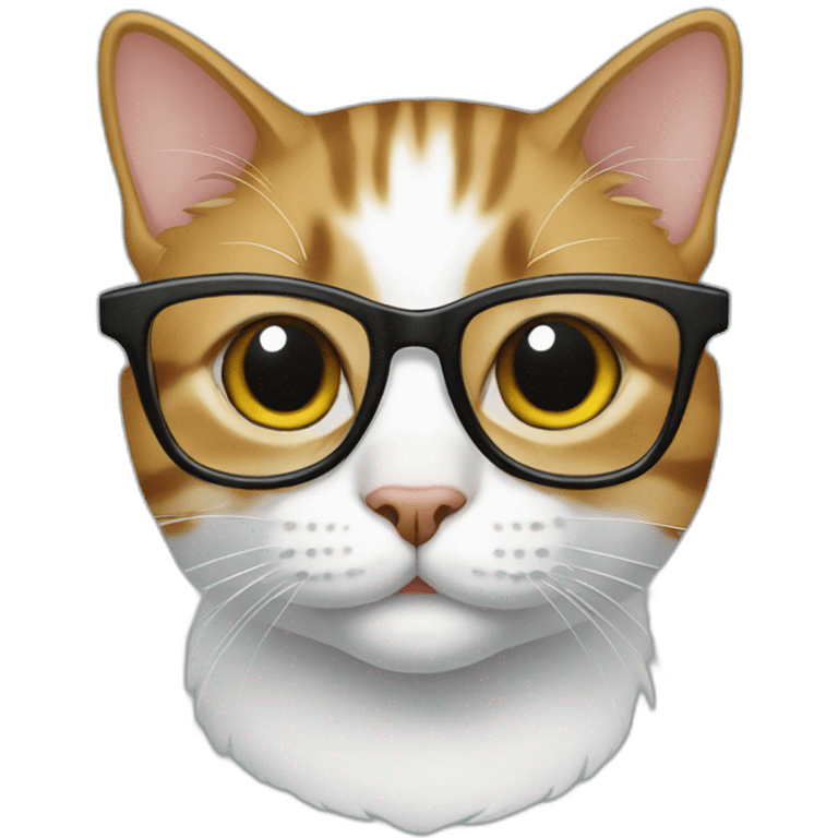 Cat in glassess emoji