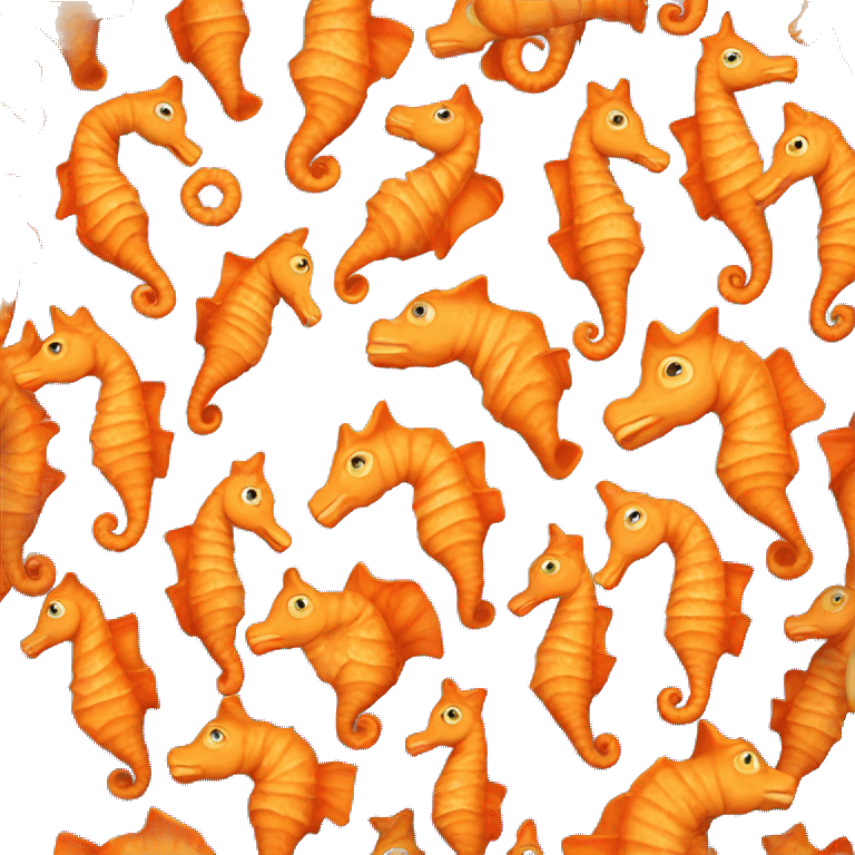 Orange sea horse emoji