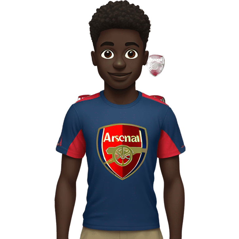 Bukayo Saka with Arsenal FC T-shirt  emoji