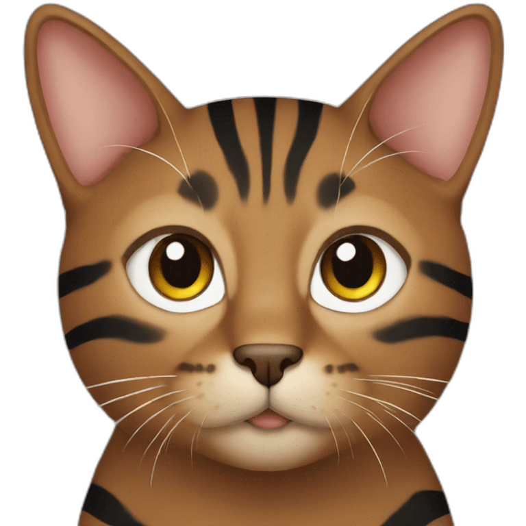 A brown cat with black stripes emoji