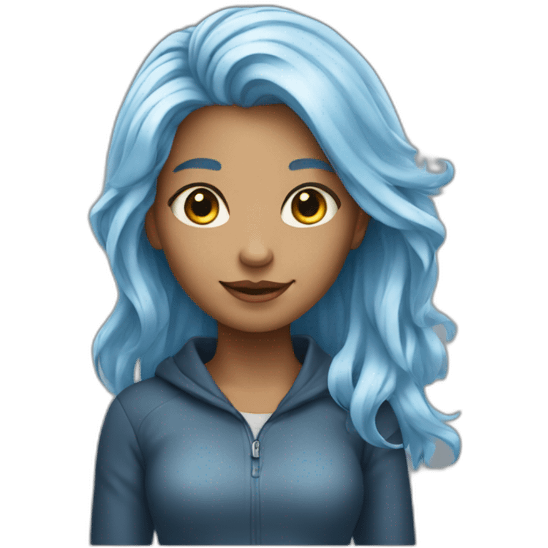 Girl with Light bleu hair ?  emoji