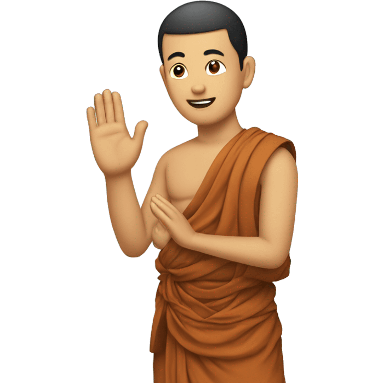 asia man buddhist anjali hand in front of chest emoji