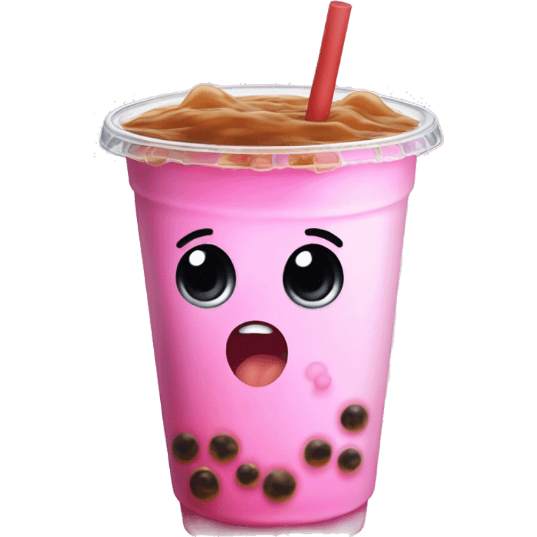 Bubble tea gossping surprised 👀😮 emoji