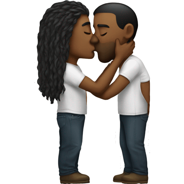 kiss 2 men emoji