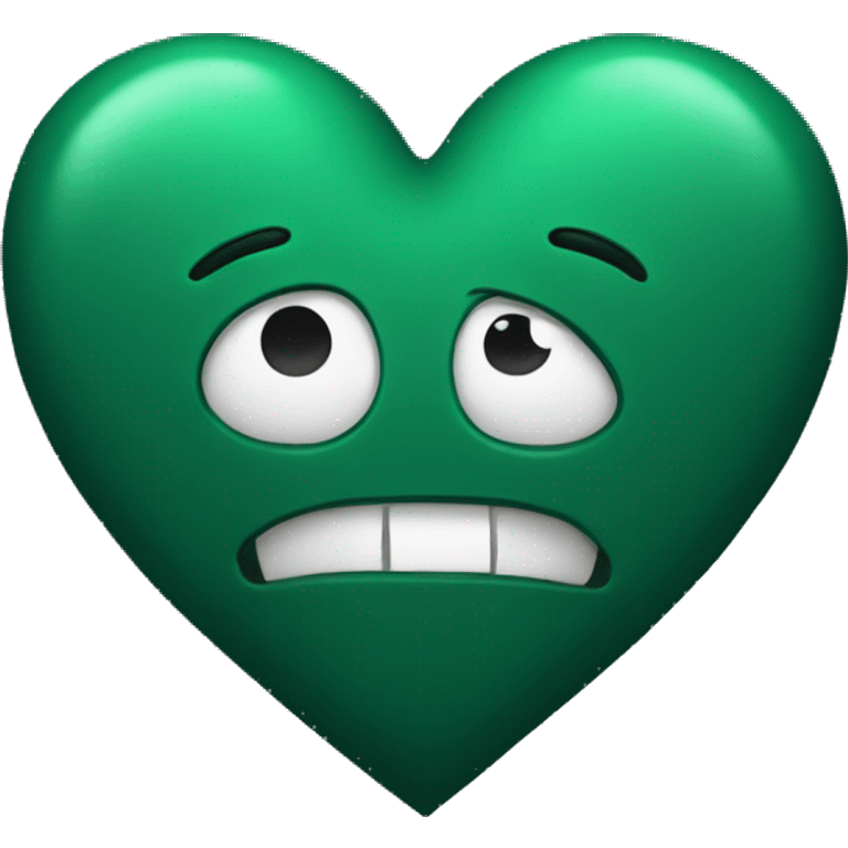 Dark green heart emoji