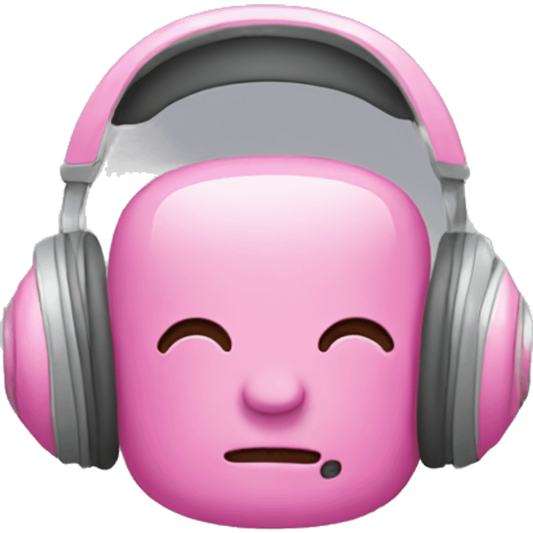 Pink headphones emoji