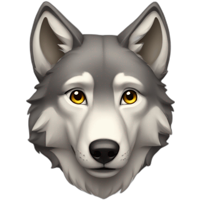 Handsome wolf emoji