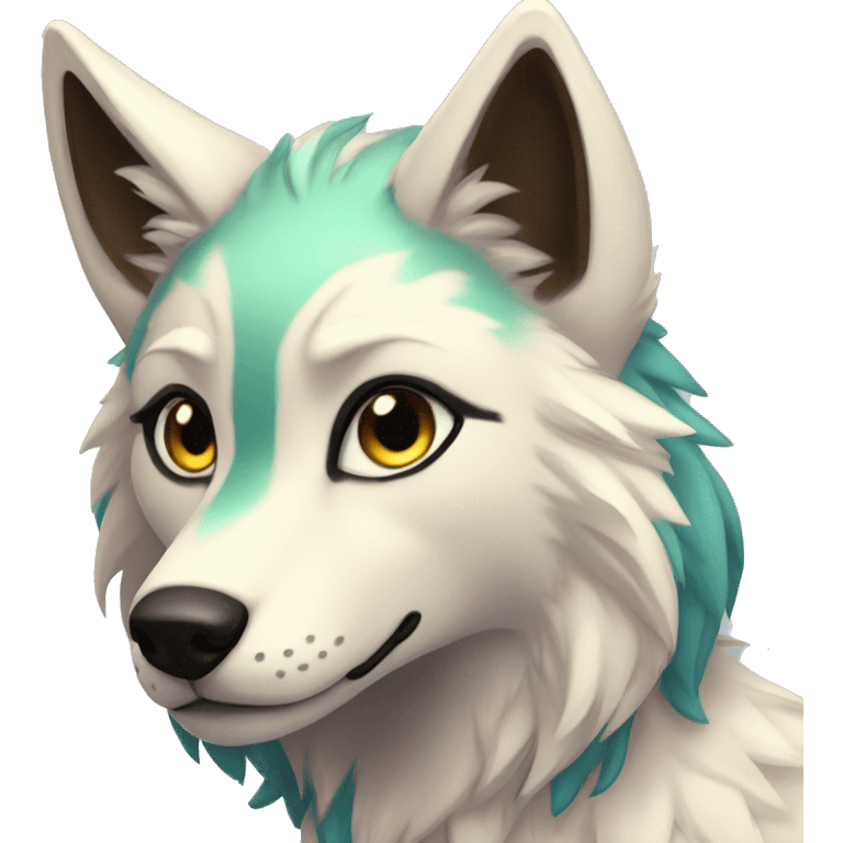 Anthro Colorful Shiny Falvie-Popparotzi-Wolf emoji