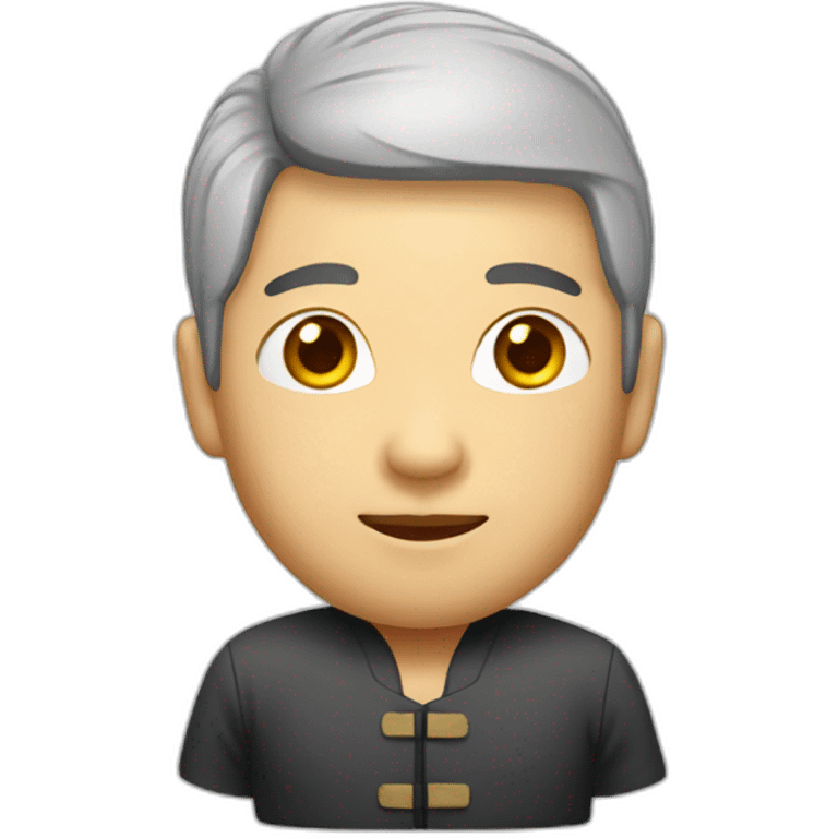 Asian man with chinese communist clothes emoji