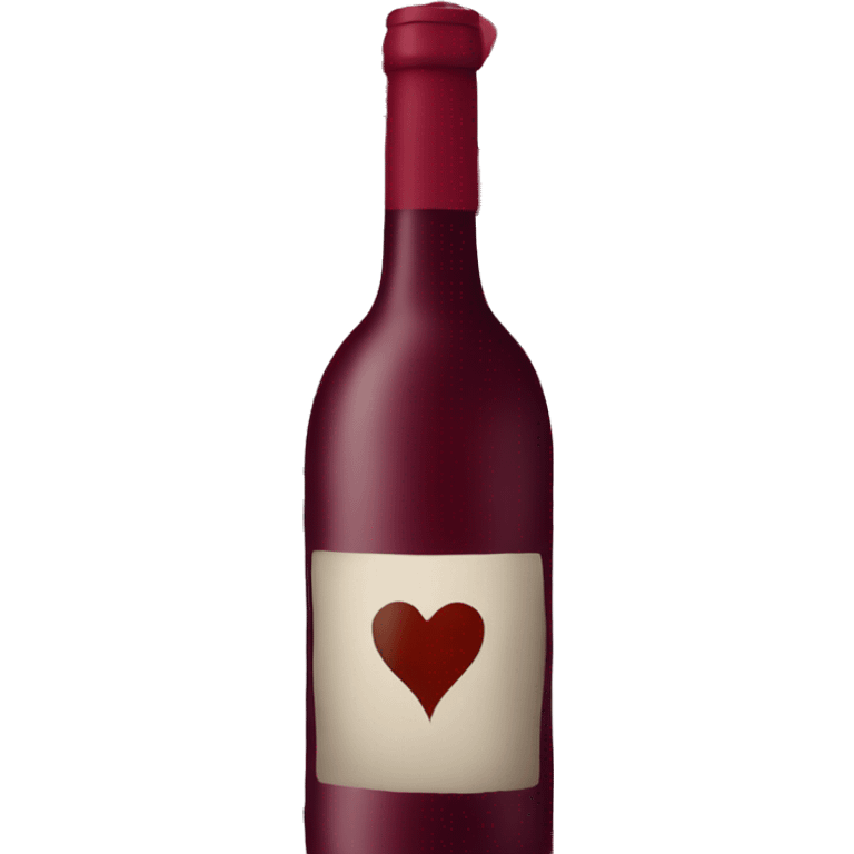 wine red heart  emoji