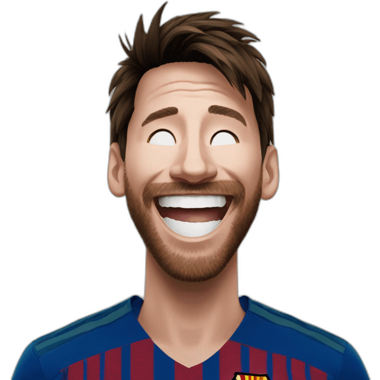 Messi laughing emoji