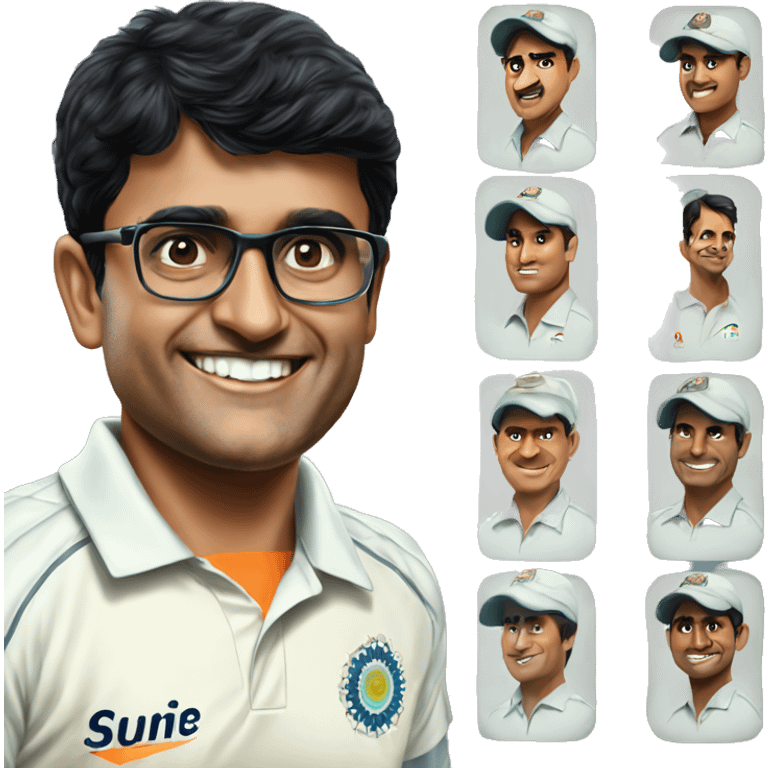 indian cricket player ganguly emoji