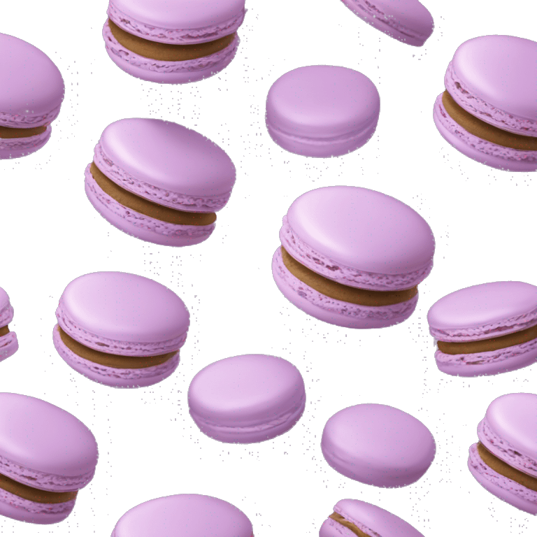 Realistic light purple macaron isolated emoji