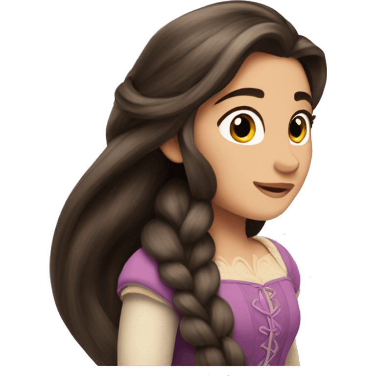 Pretty brunette rapunzel  emoji