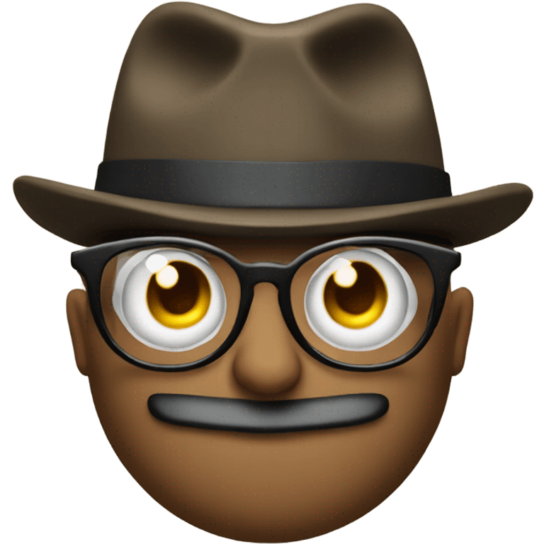 Make Apple with hat and glasses emoji