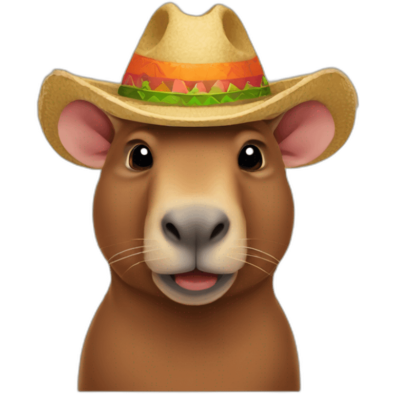 Capibara con sombrero emoji