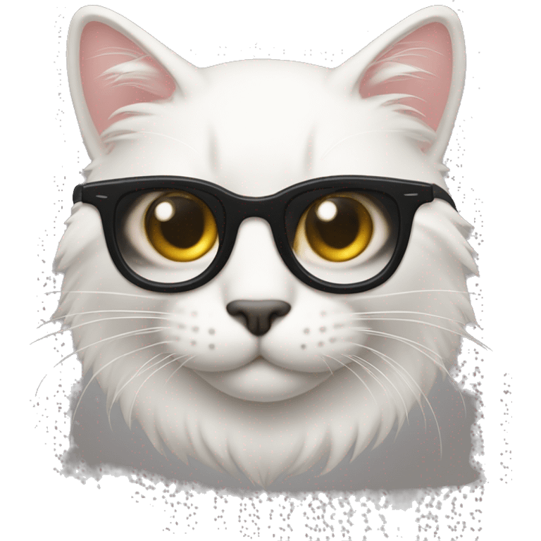 gato con lentes negros emoji