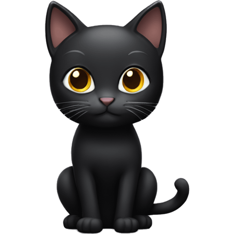 black cat standing emoji