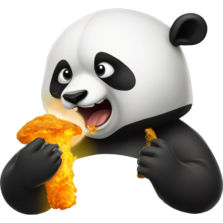 Panda eating a nuke emoji