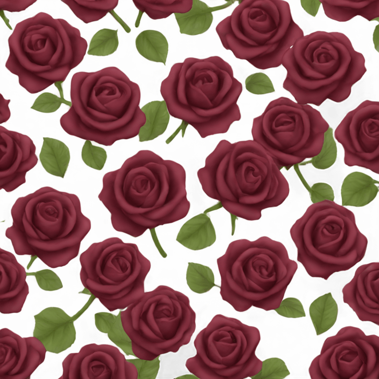 Burgundy rose emoji