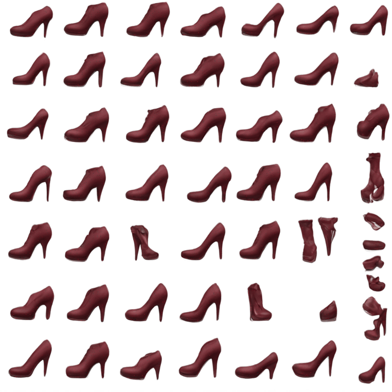 Dark feminine dark red emojis with heels and so on emoji