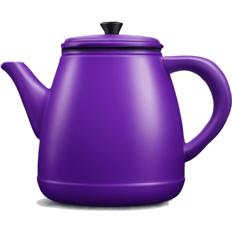 Realistic purple camping coffee pot isolated. emoji