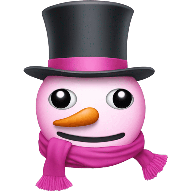 pink snowman emoji