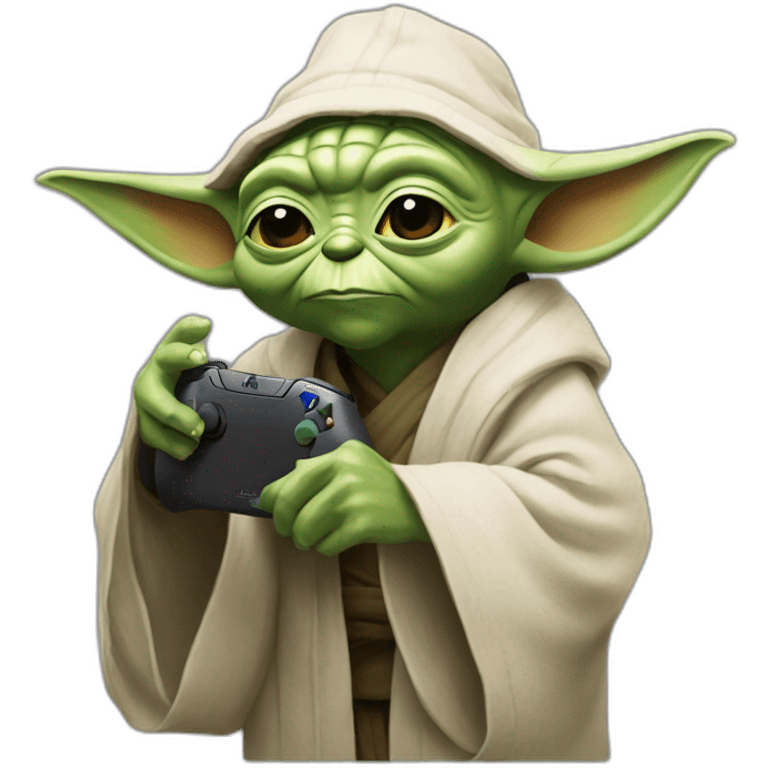 Yoda qui joue à la ps5 emoji