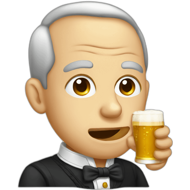 Kant drinking beer emoji