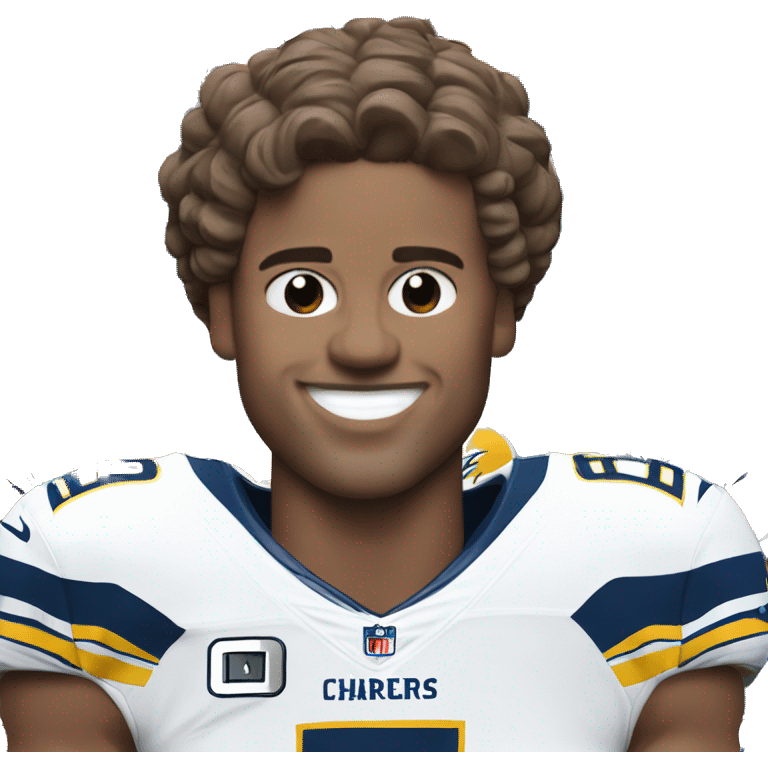 Justin Herbert in chargers jersey emoji