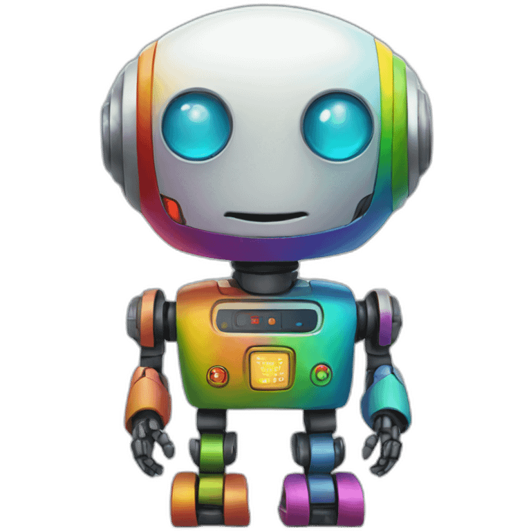 rainbow robot emoji